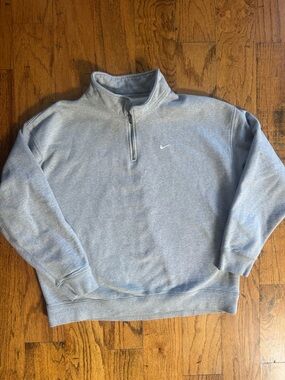 Nike Men’s Heather Gray Half-Zip Pullover Sweatshirt